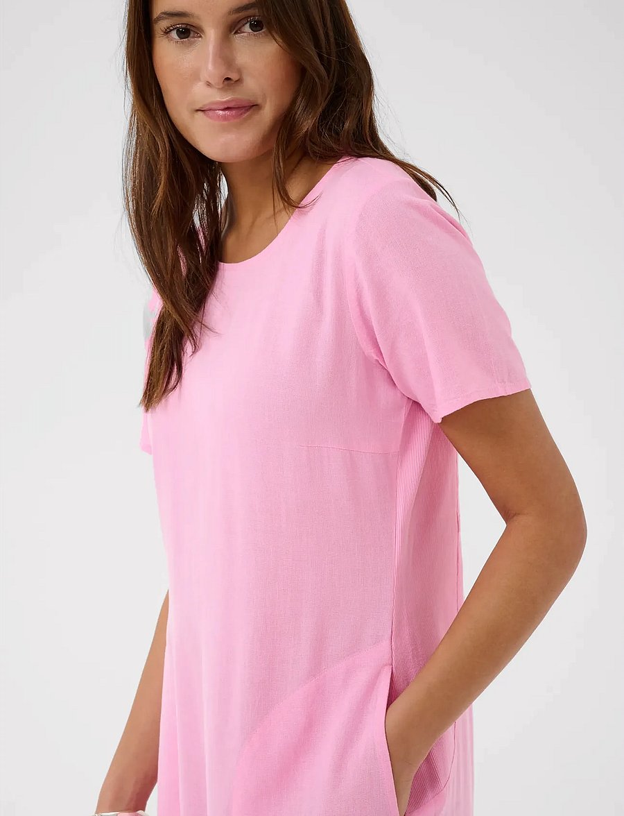 Kaffe - KAmilia Dress - t-shirtklänningar - pink frosting - 5