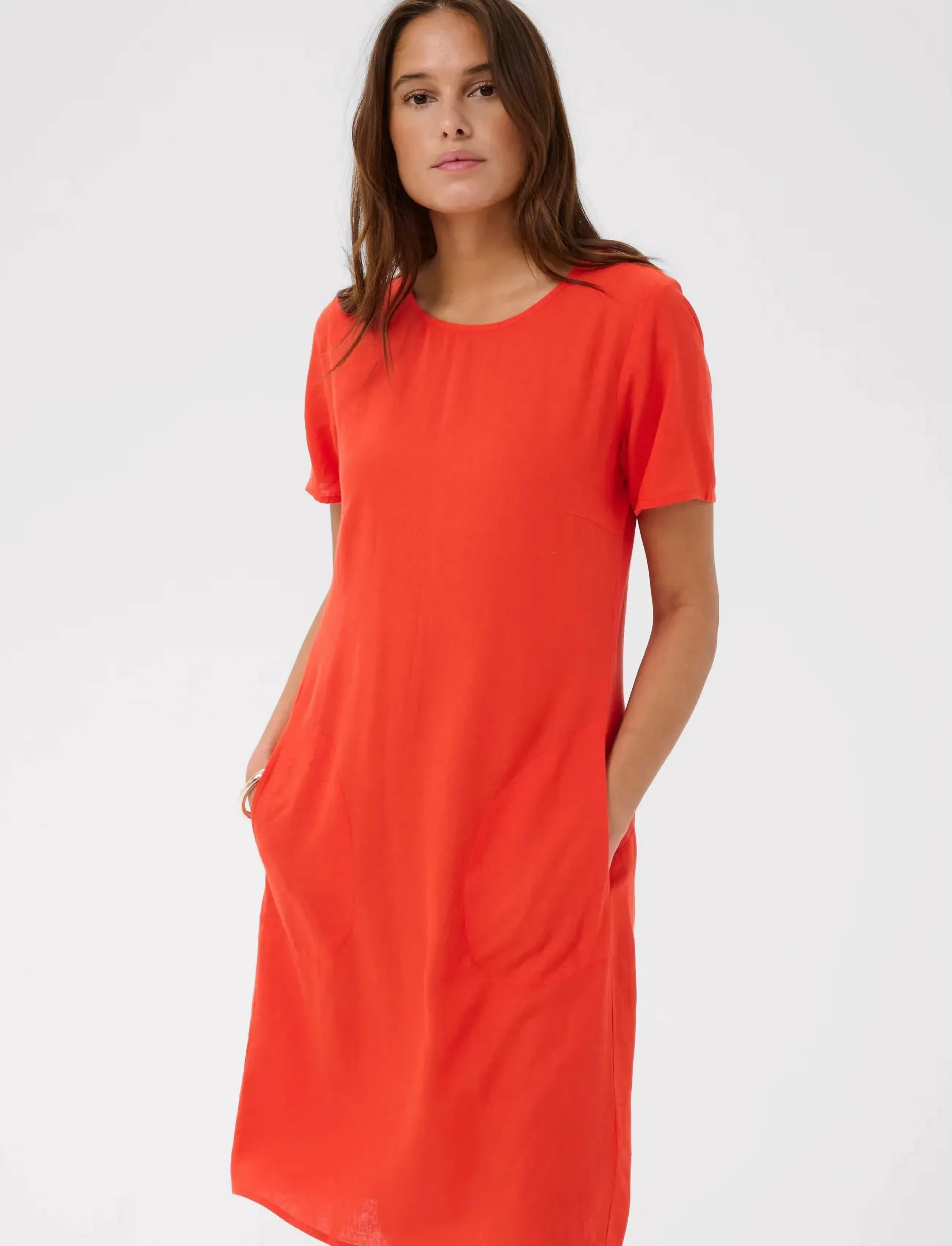 Kaffe Kamilia Dress, 42, Red, Kjoler > Knælange Og Midi, Dame