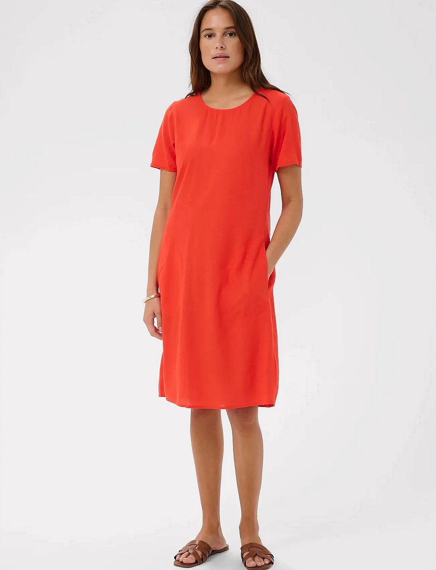 Kaffe - KAmilia Dress - t-shirt dresses - poppy red - 3