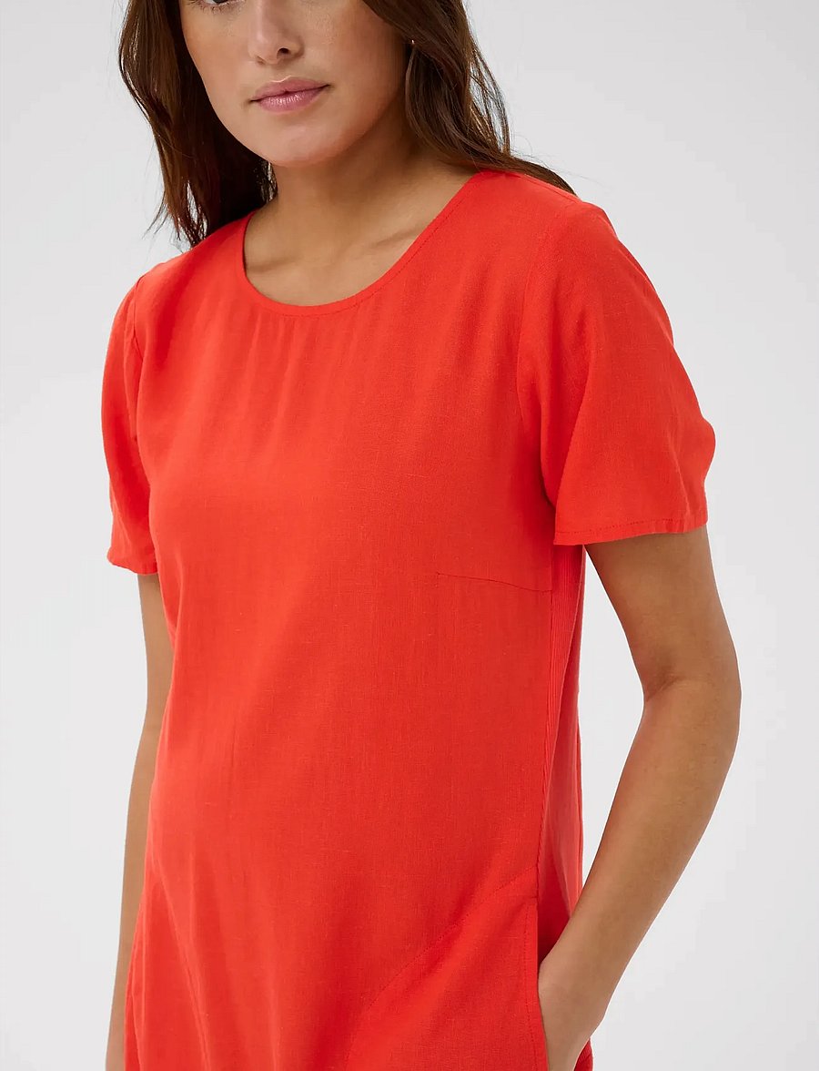 Kaffe - KAmilia Dress - t-shirt dresses - poppy red - 5