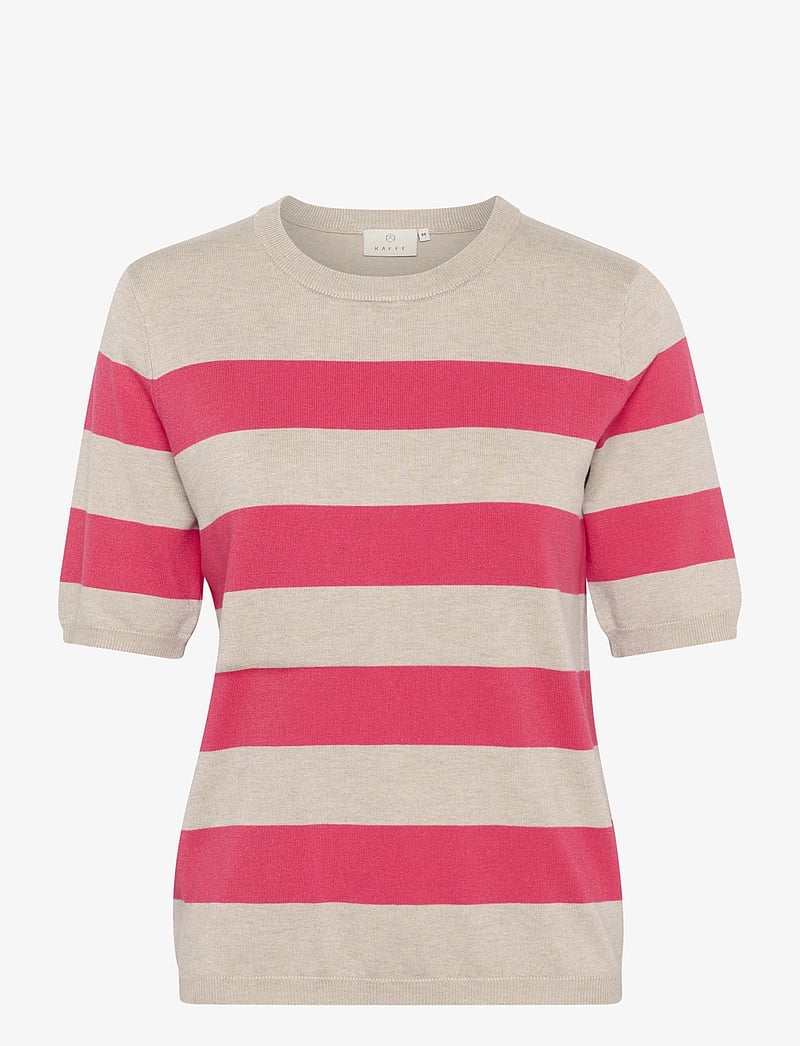 Kaffe - KAlizza Striped Knit - pullover - rasberry/featherg. bold stripe - 1