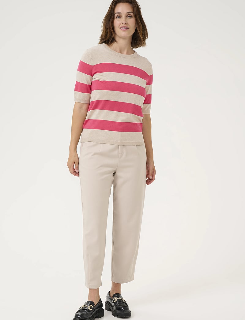Kaffe - KAlizza Striped Knit - pullover - rasberry/featherg. bold stripe - 3