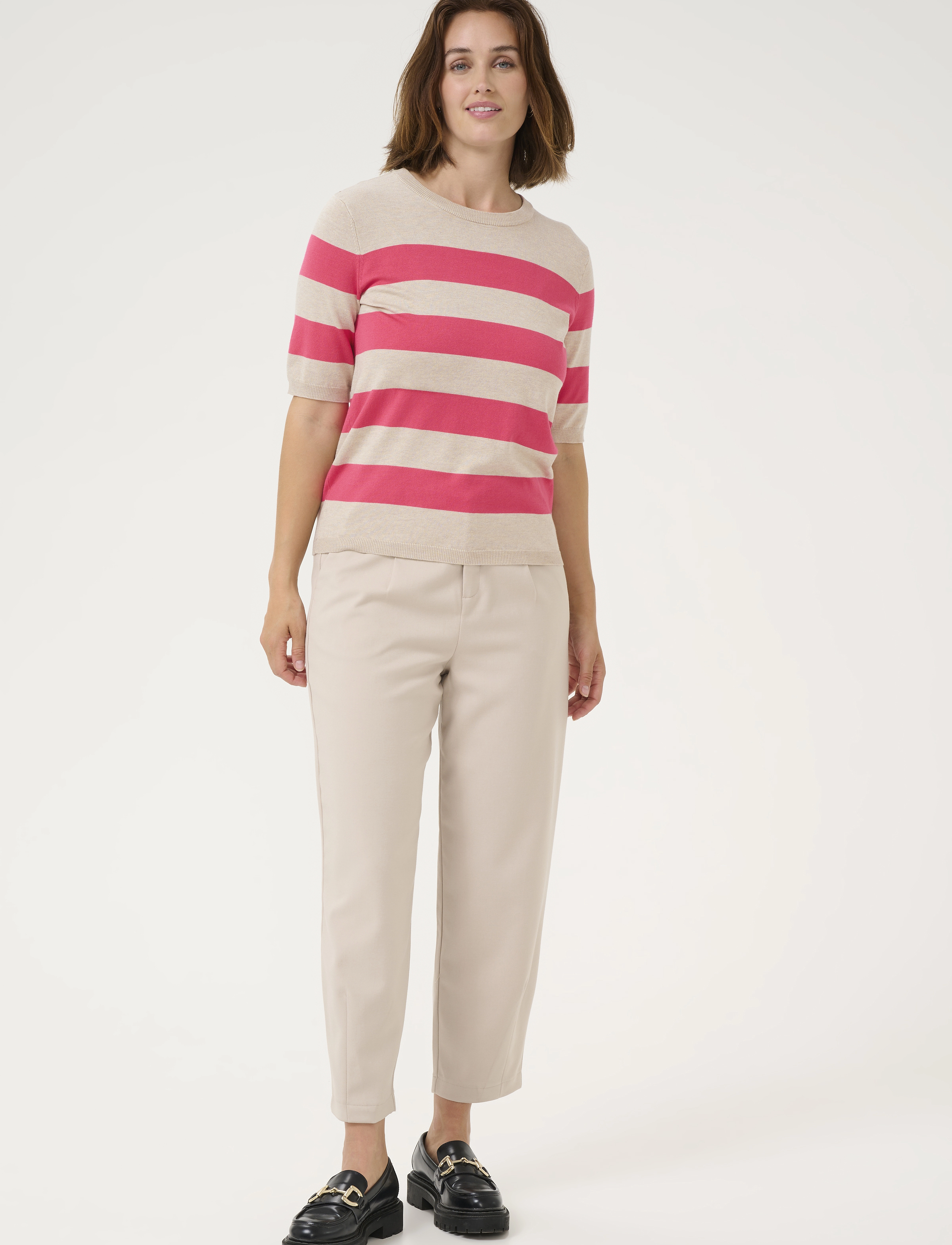 Kaffe - KAlizza Striped Knit - die niedrigsten preise - rasberry/featherg. bold stripe - 3