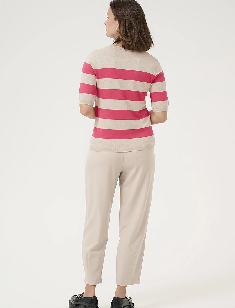Kaffe - KAlizza Striped Knit - pullover - rasberry/featherg. bold stripe - 4