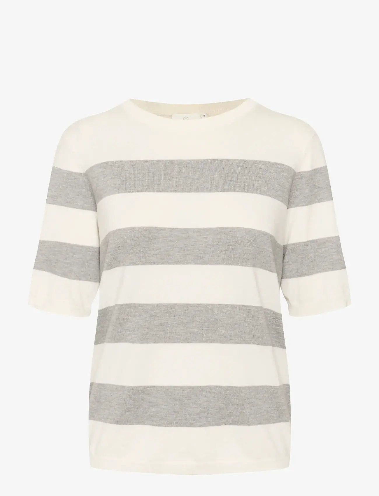 Kaffe - KAlizza Striped Knit - striktrøjer - chalk/greymel. bold stripe - 1