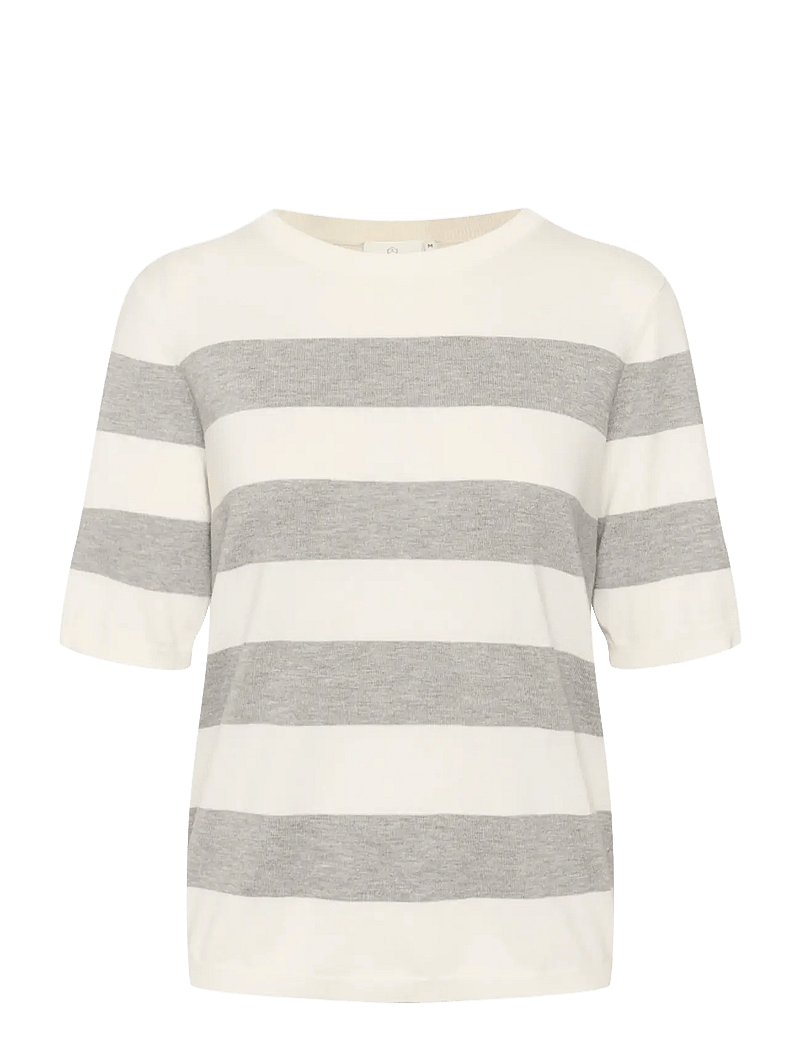 Kaffe - KAlizza Striped Knit - pullover - chalk/greymel. bold stripe - 1