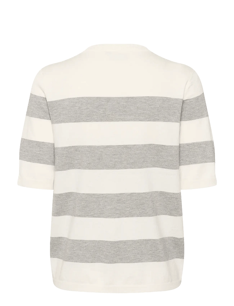 Kaffe - KAlizza Striped Knit - pullover - chalk/greymel. bold stripe - 2