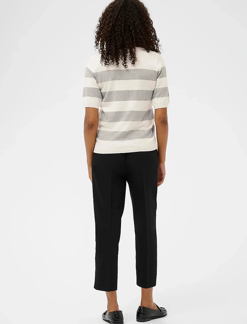 Kaffe - KAlizza Striped Knit - pullover - chalk/greymel. bold stripe - 4