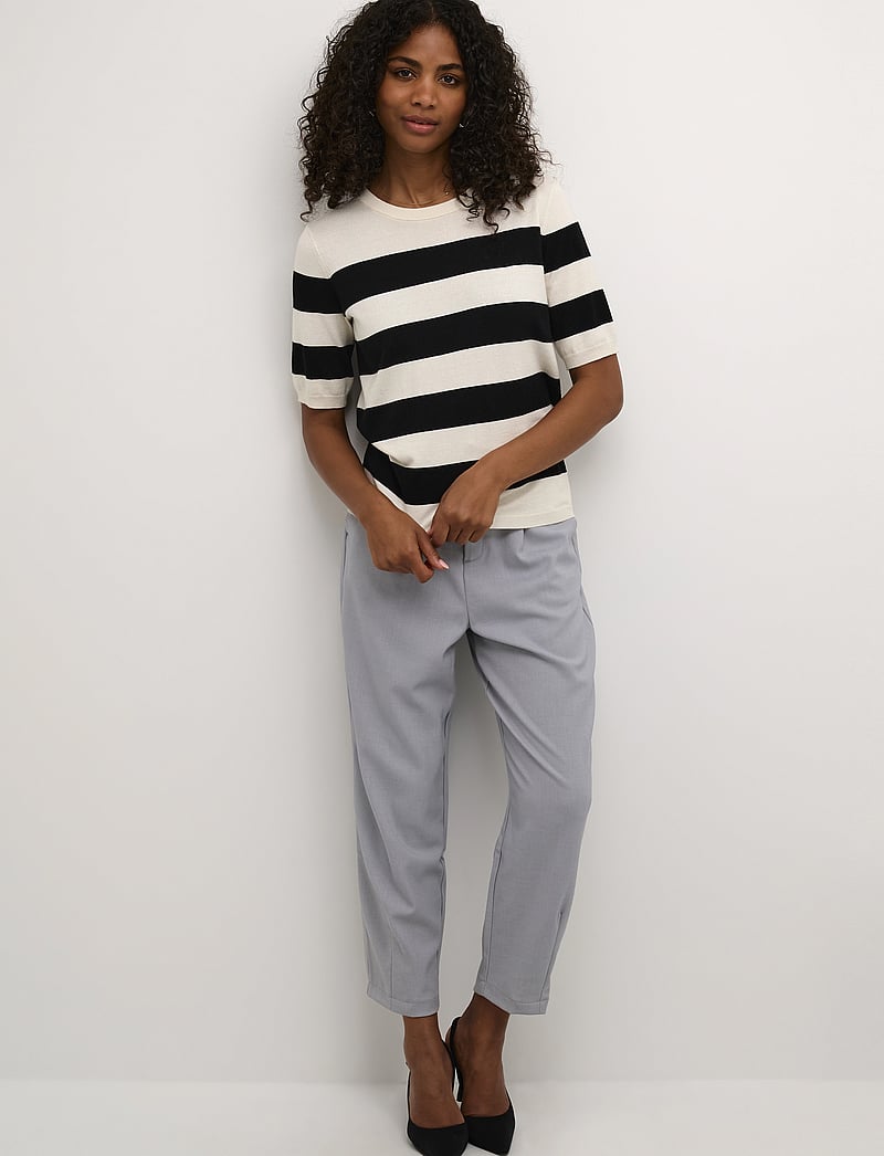 Kaffe - KAlizza Striped Knit - gebreide truien - black/turtledove bold stripe - 3