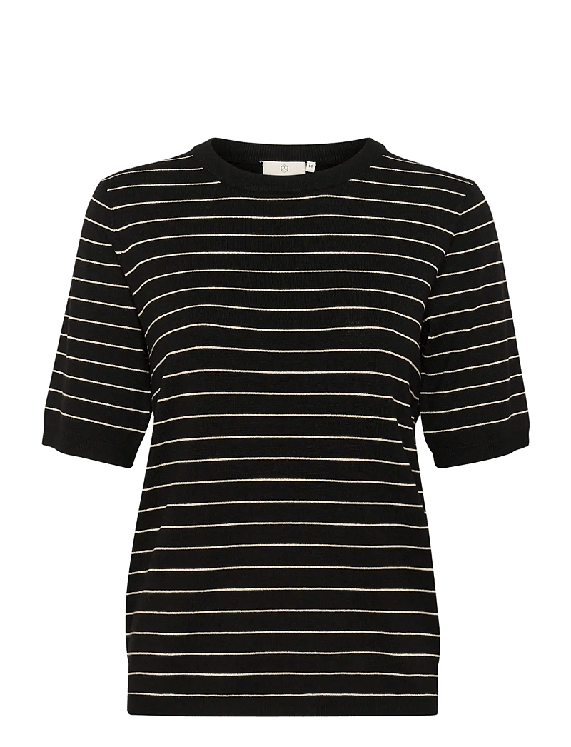 Kaffe - KAlizza Striped Knit - pullover - black/feathergreymel. narrow - 1