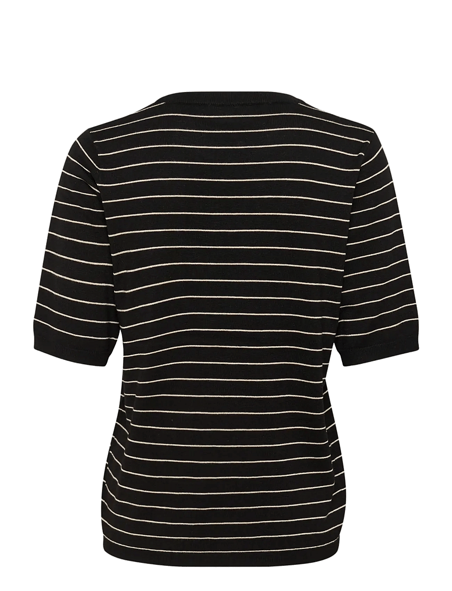 Kaffe - KAlizza Striped Knit - pullover - black/feathergreymel. narrow - 2