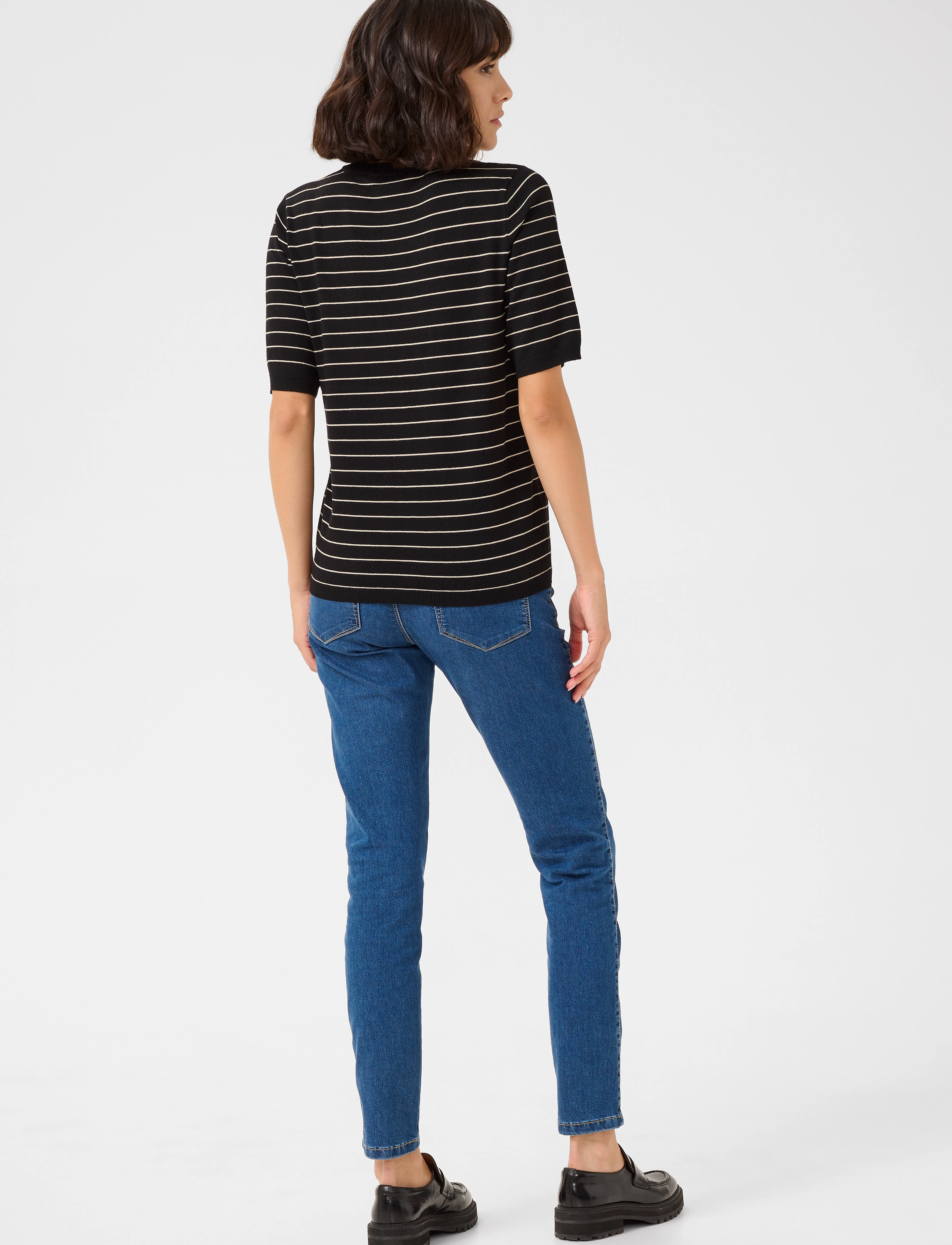 Kaffe - KAlizza Striped Knit - pullover - black/feathergreymel. narrow - 4
