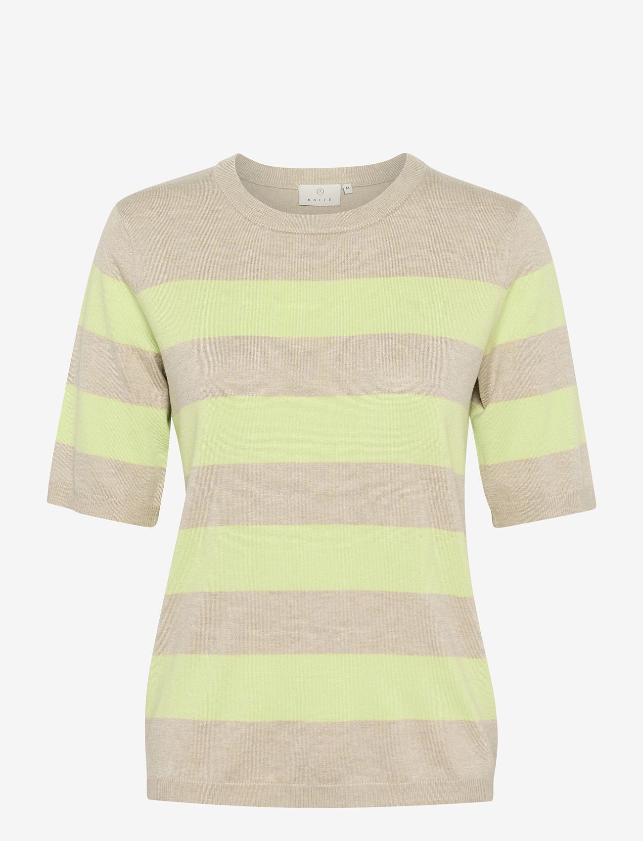 Kaffe - KAlizza Striped Knit - neulepuserot - lettuce/featherg. bold stripe - 1