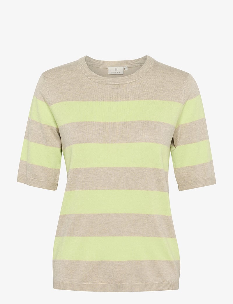 Kaffe - KAlizza Striped Knit - pullover - lettuce/featherg. bold stripe - 1