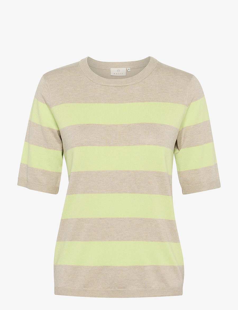 Kaffe - KAlizza Striped Knit - gebreide truien - lettuce/featherg. bold stripe - 1