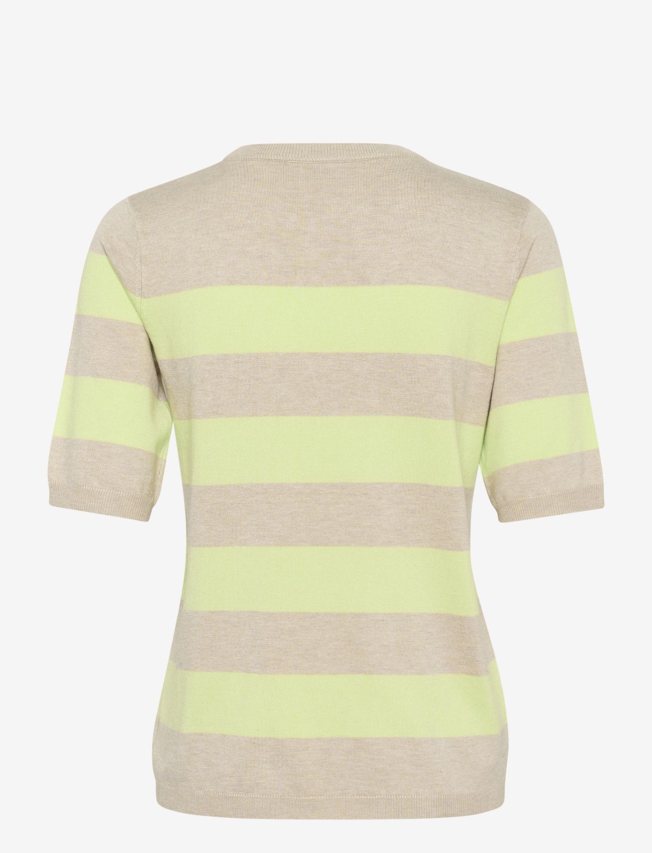 Kaffe - KAlizza Striped Knit - neulepuserot - lettuce/featherg. bold stripe - 2