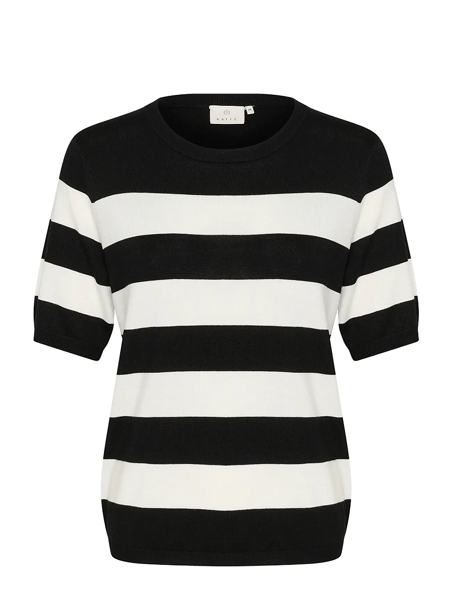 Kaffe - KAlizza Striped Knit - pullover - black/chalk bold stripe - 1