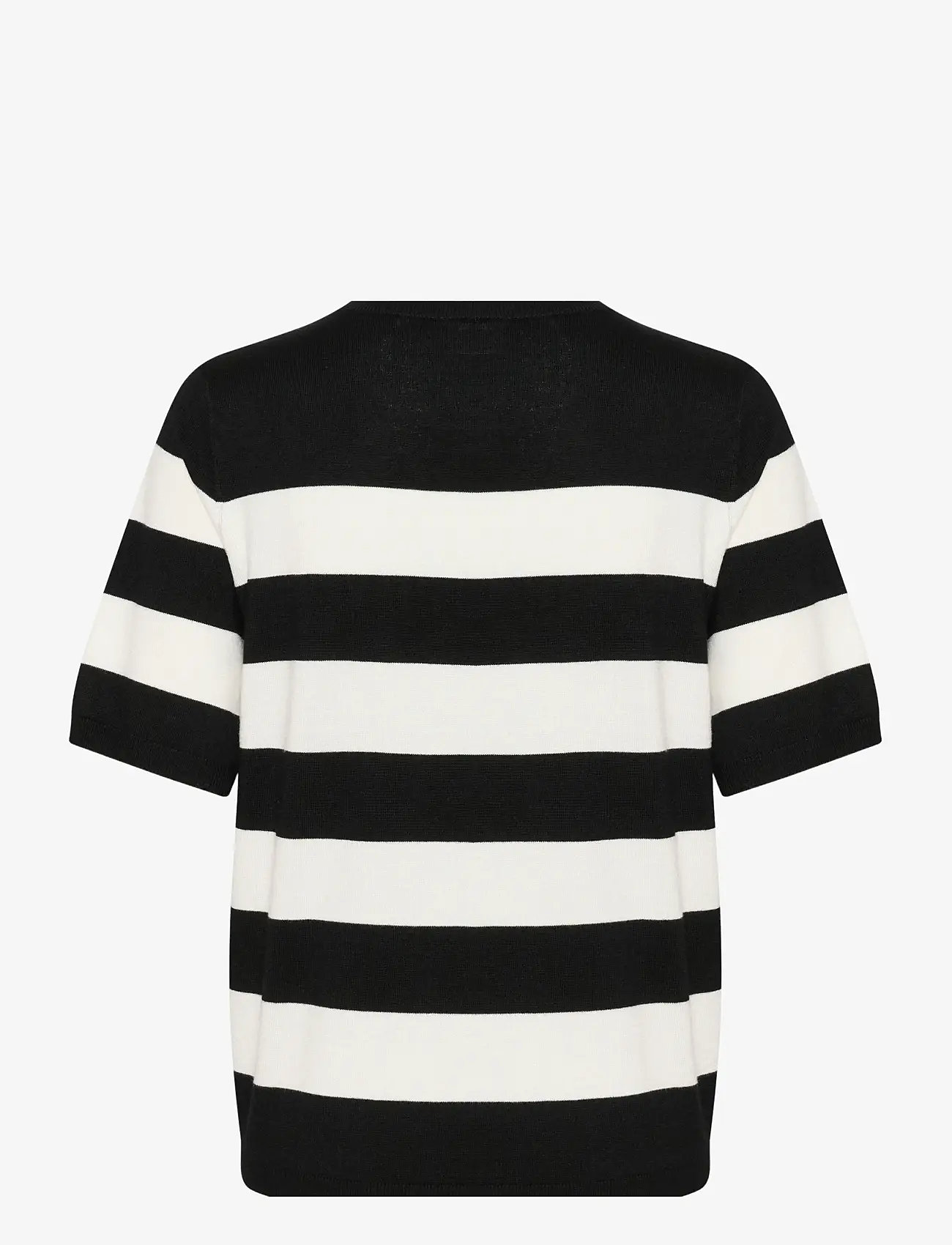 Kaffe - KAlizza Striped Knit - efterårstøj - black/chalk bold stripe - 2
