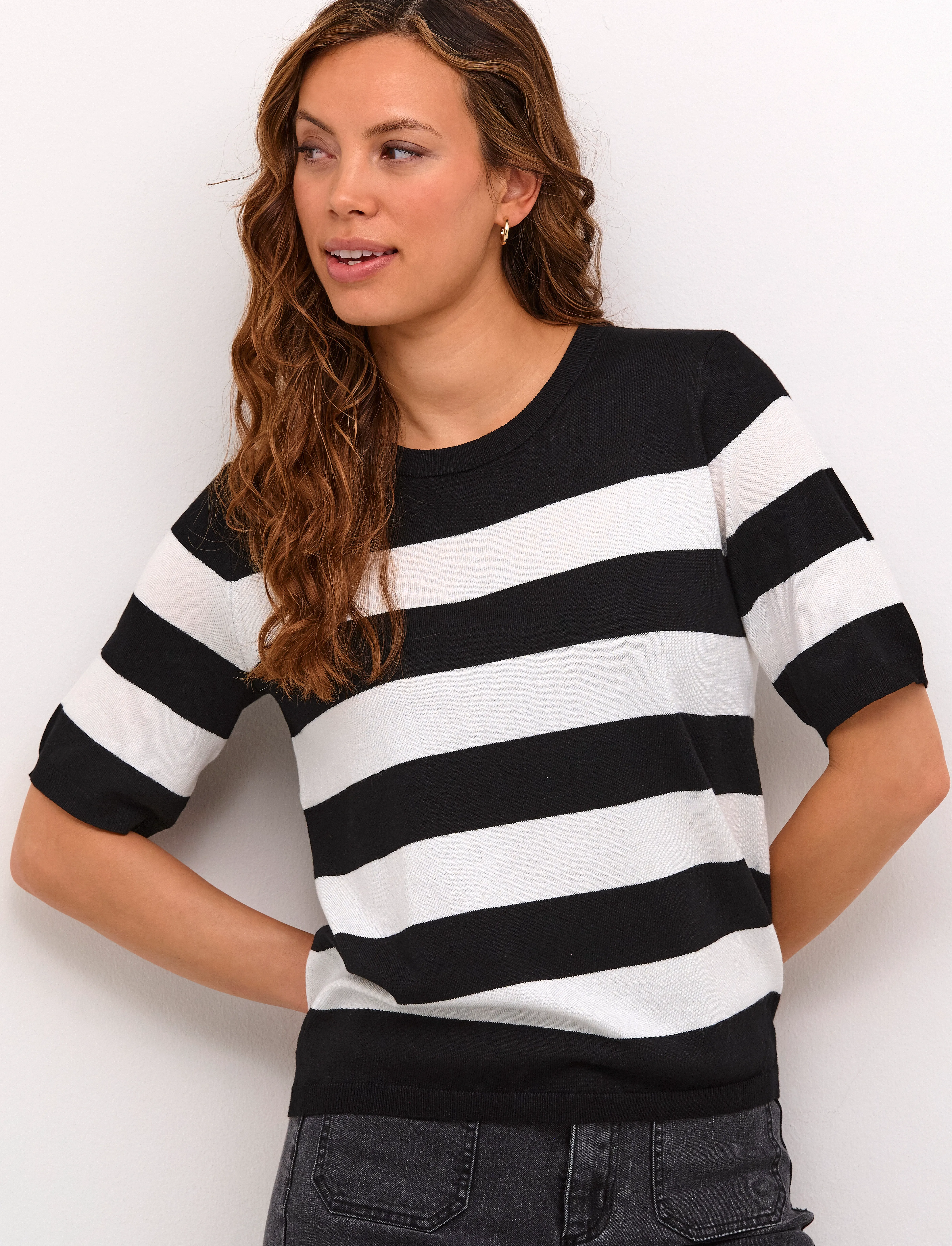 Kaffe Kalizza Striped Knit, M, Knitwear, Mehrfarbig/gemustert - Jumpers, Frauen