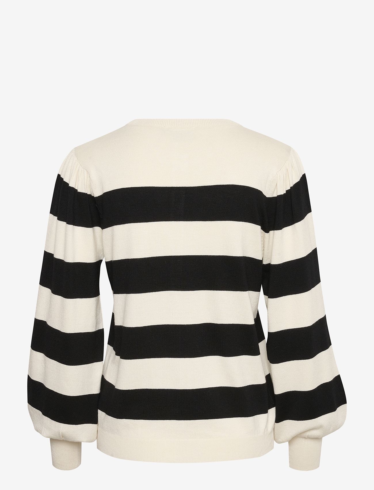 Kaffe - KAlizza Striped Cardigan - black/turtledove bold stripe - 2