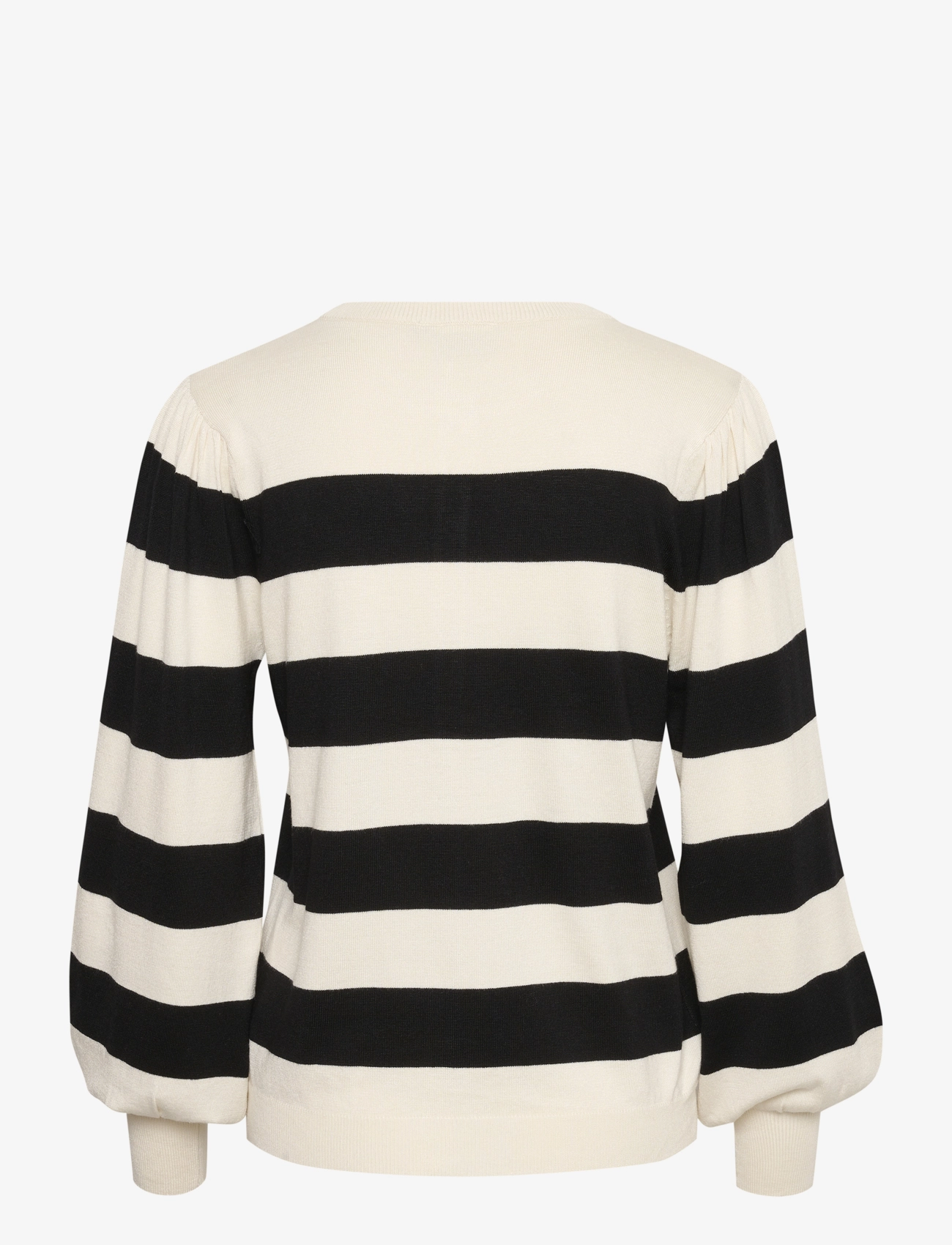 Kaffe - KAlizza Striped Cardigan - black/turtledove bold stripe - 2