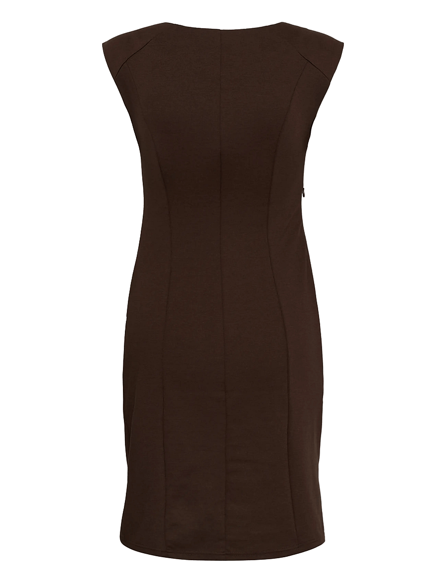 Kaffe - KAindia Round-Neck Dress - cocktail dresses - coffee bean - 1