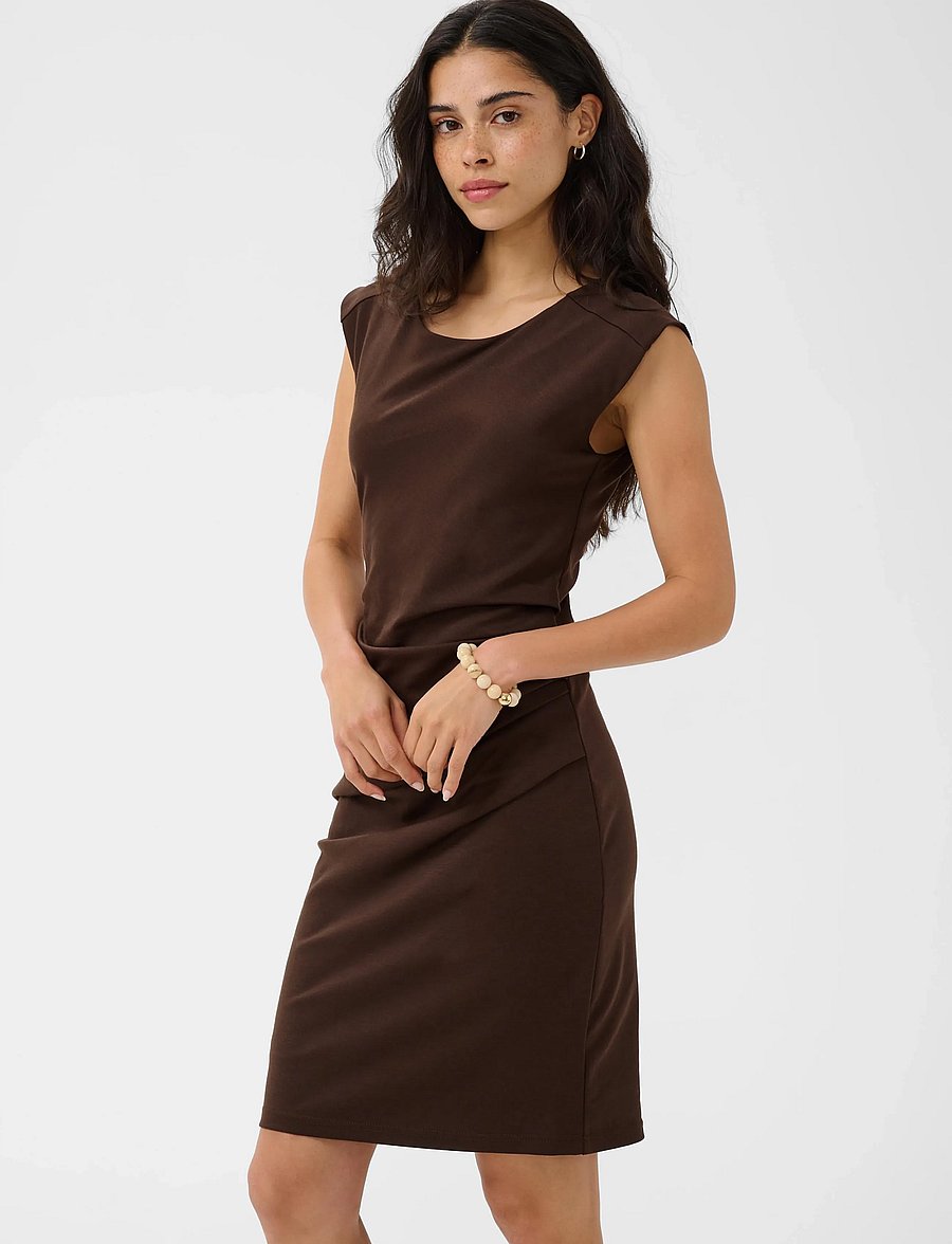 Kaffe - KAindia Round-Neck Dress - cocktail dresses - coffee bean - 2