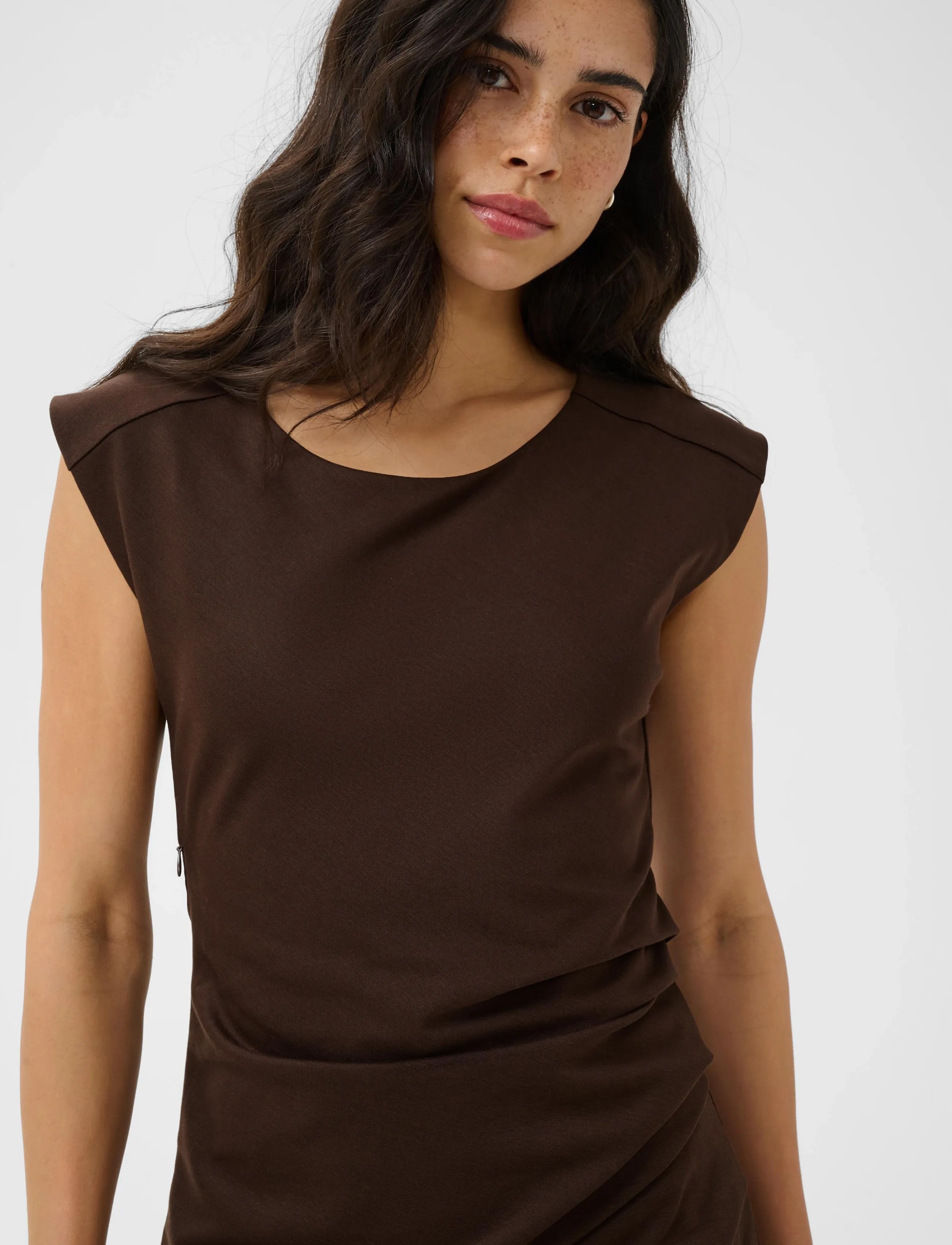 Kaffe - KAindia Round-Neck Dress - cocktail dresses - coffee bean - 5
