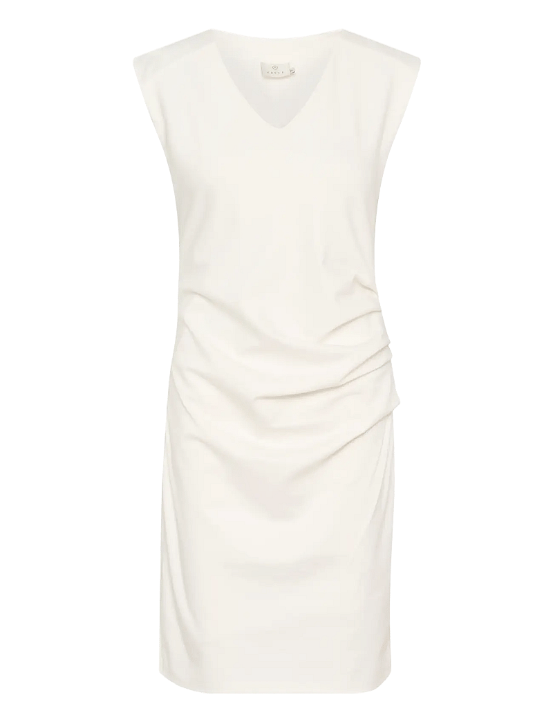 Kaffe - KAindia V-neck Dress - short dresses - chalk - 1
