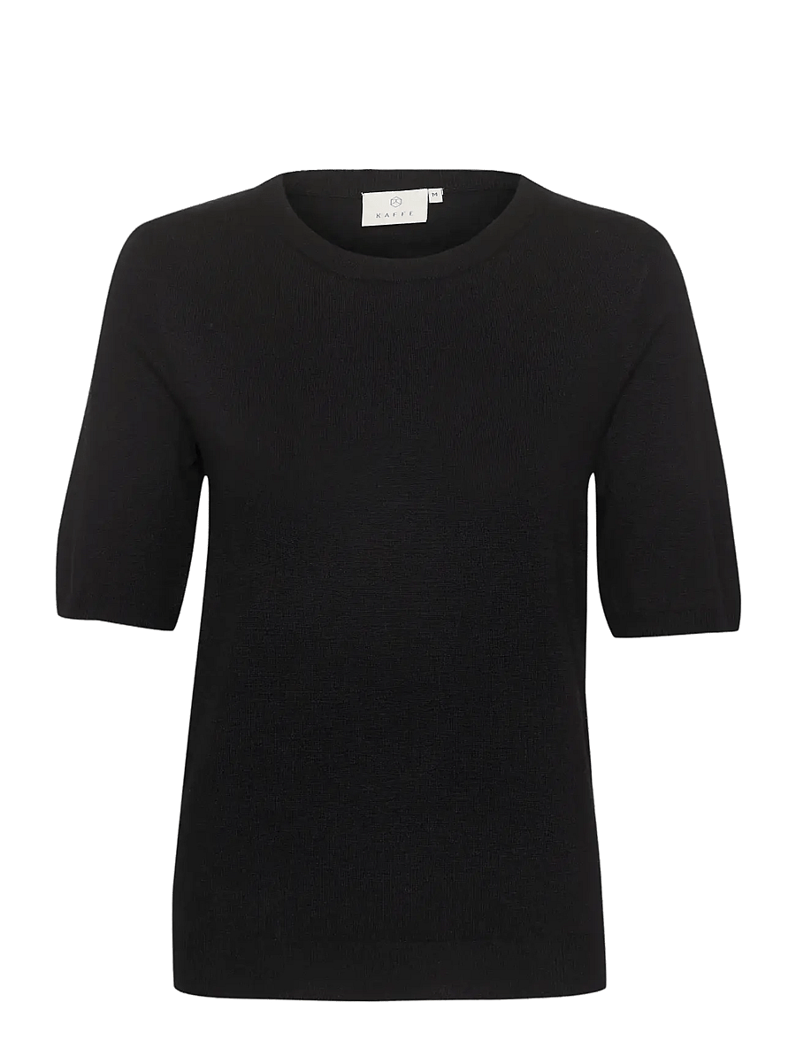 Kaffe - KAlizza O-neck pullover - striktrøjer - black deep - 1