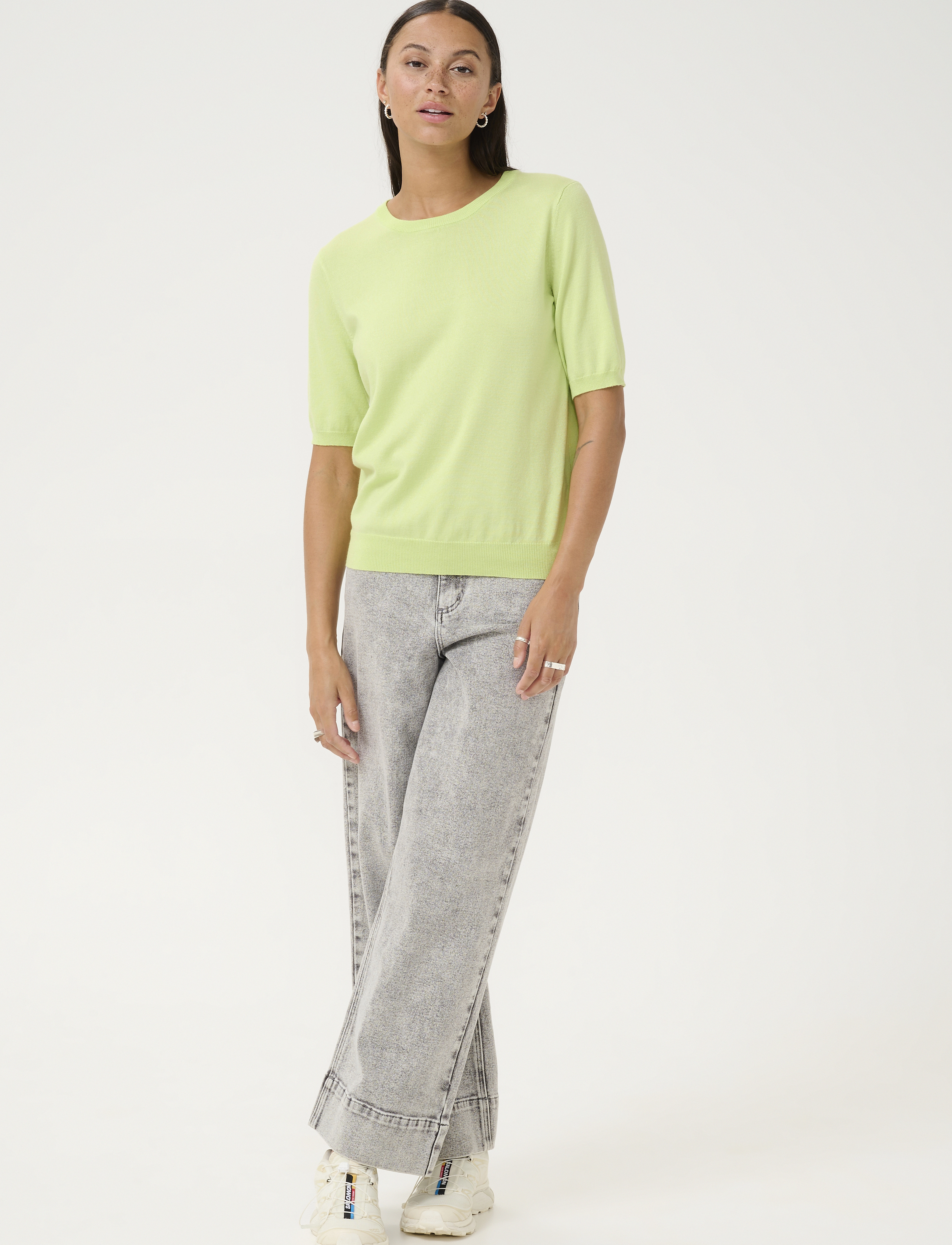 Kaffe - KAlizza O-neck pullover - džemperi - lettuce green - 3