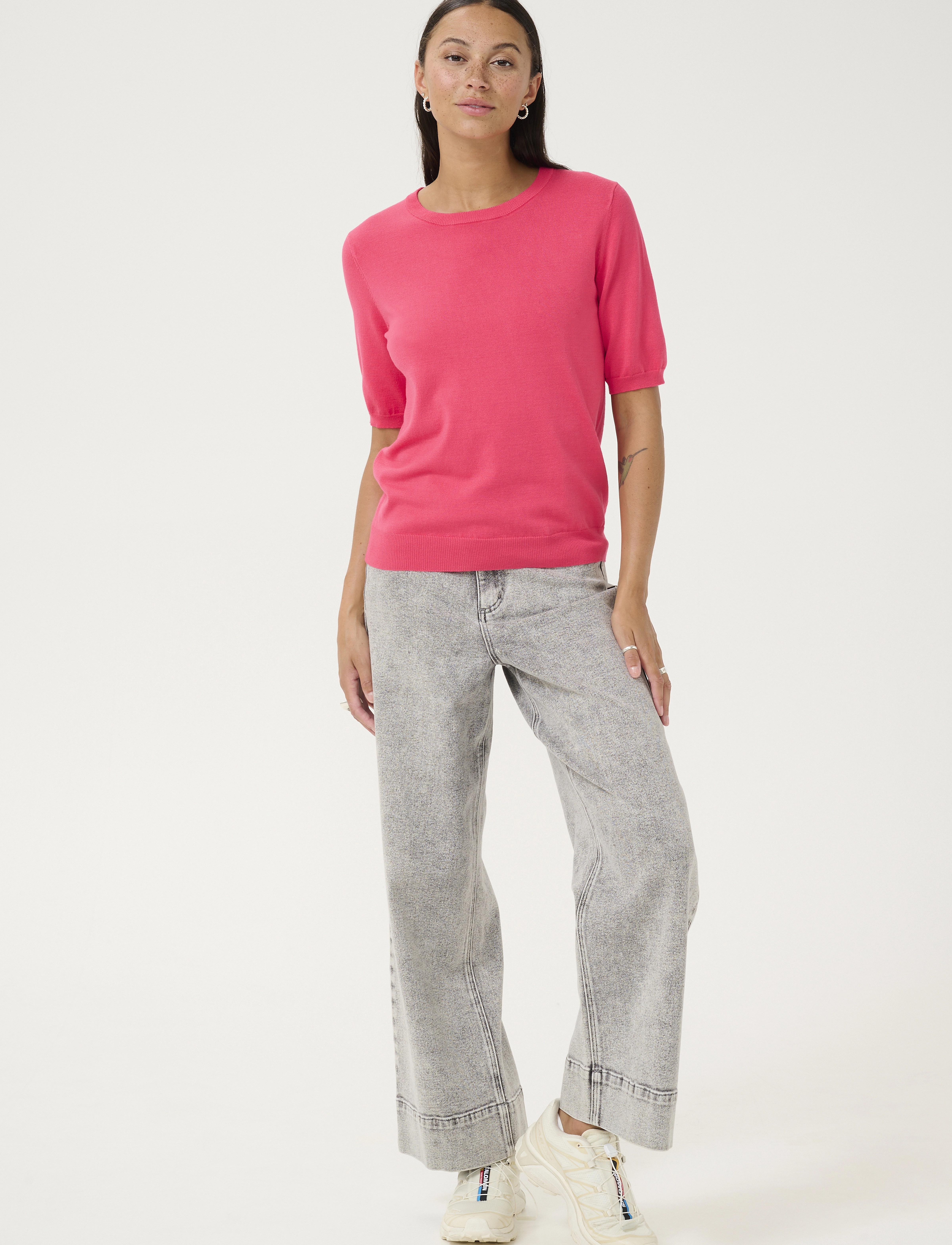 Kaffe - KAlizza O-neck pullover - lägsta priserna - raspberry - 3