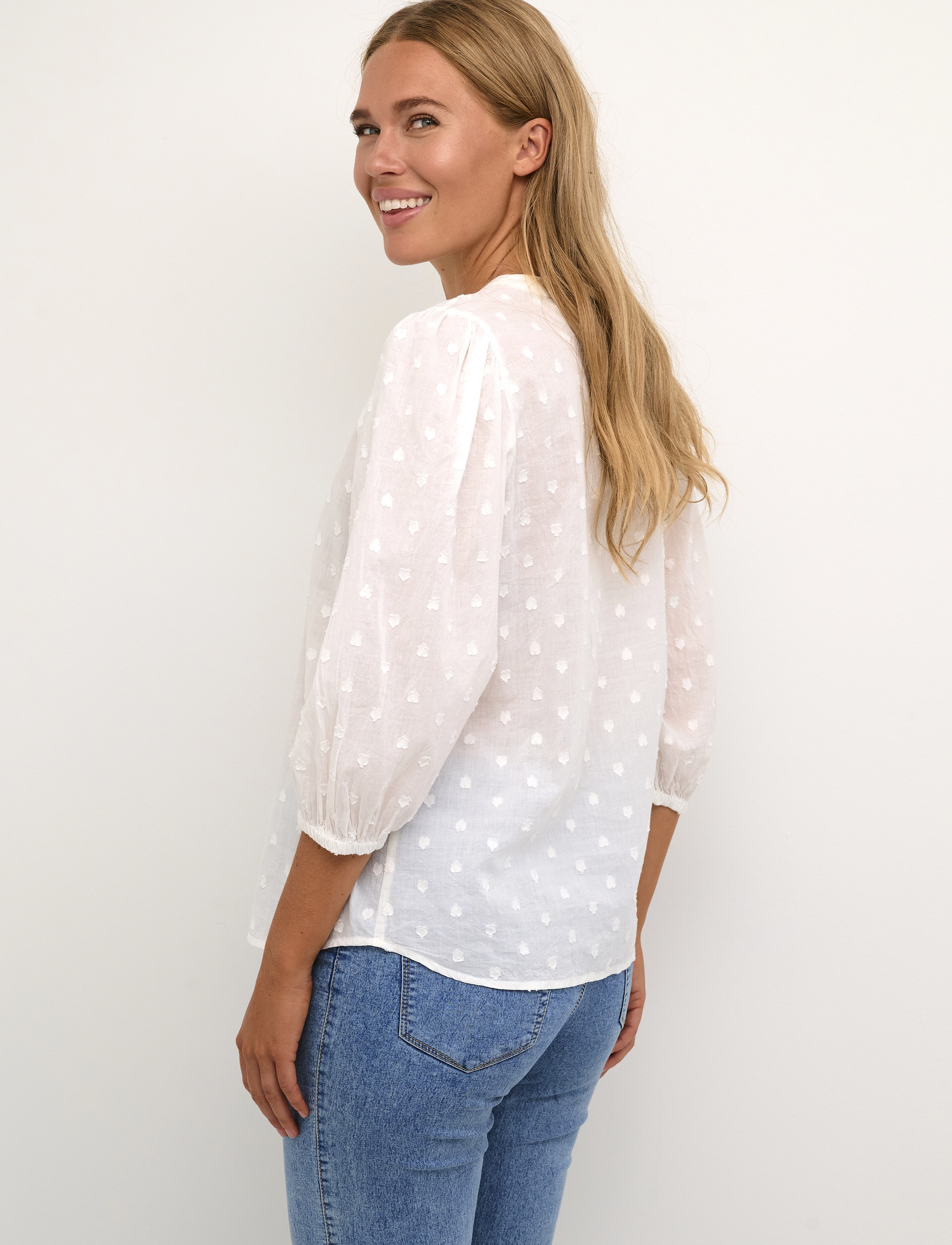 Kaffe - KAjollia Blouse - långärmade blusar - chalk - 4