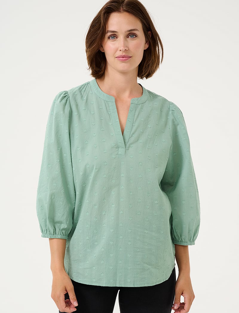 Kaffe - KAjollia Blouse - pitkähihaiset puserot - granite green - 0