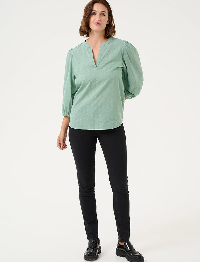 Kaffe - KAjollia Blouse - pitkähihaiset puserot - granite green - 3