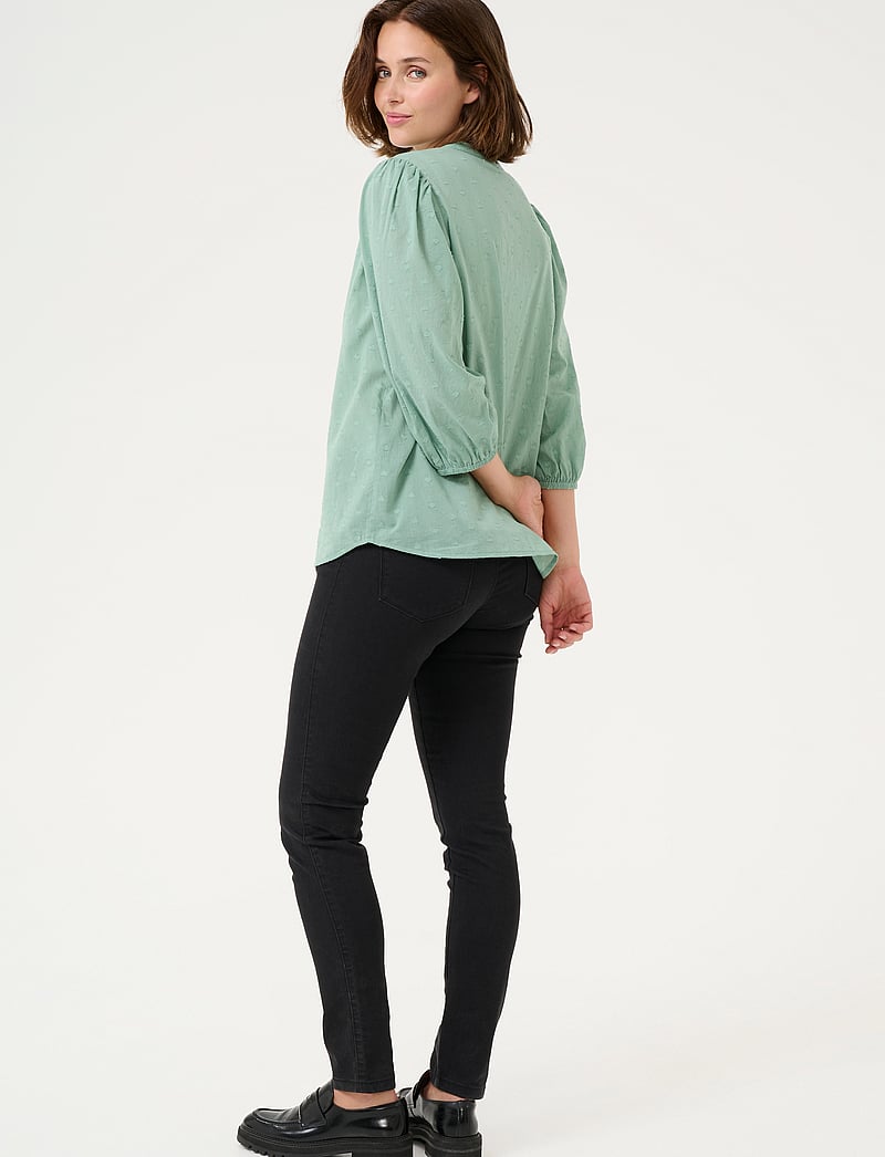 Kaffe - KAjollia Blouse - pitkähihaiset puserot - granite green - 4