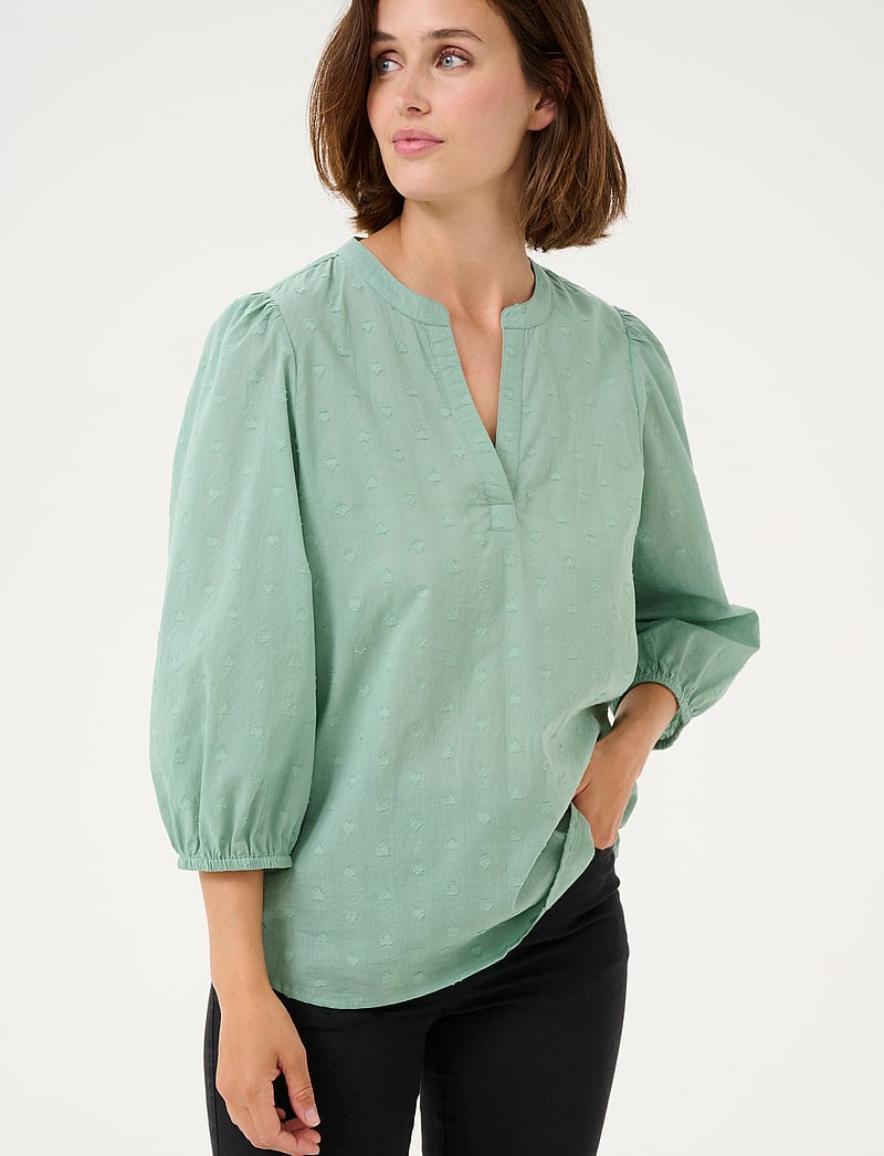 Kaffe - KAjollia Blouse - pitkähihaiset puserot - granite green - 5