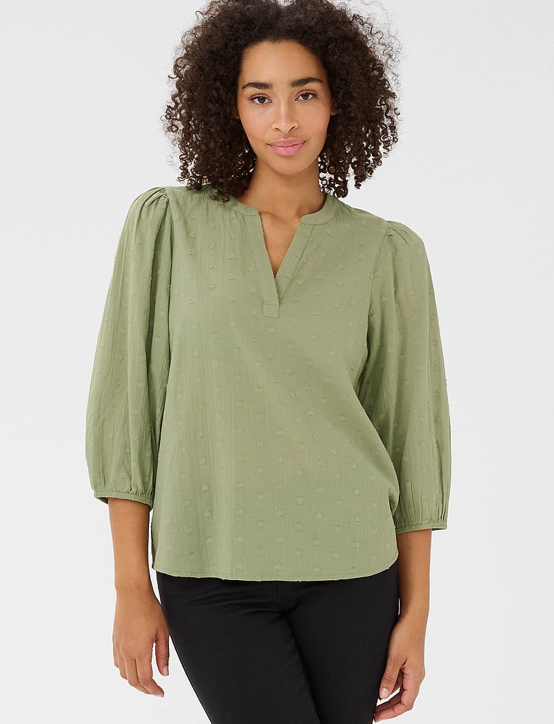 Kaffe - KAjollia Blouse - palaidinės ilgomis rankovėmis - oil green - 0