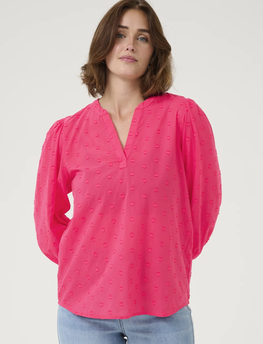 Kaffe - KAjollia Blouse - langärmlige blusen - raspberry - 0