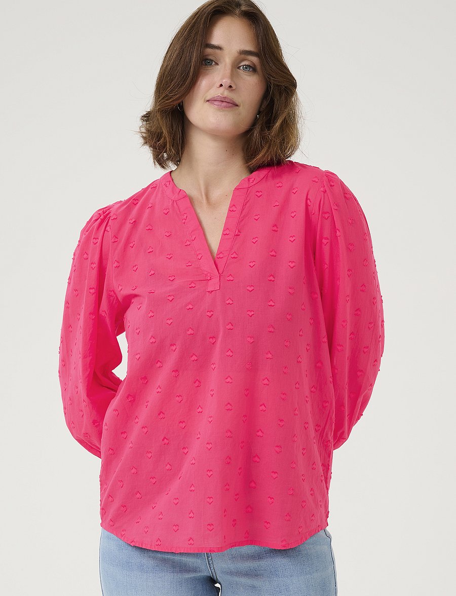 Kaffe - KAjollia Blouse - långärmade blusar - raspberry - 0