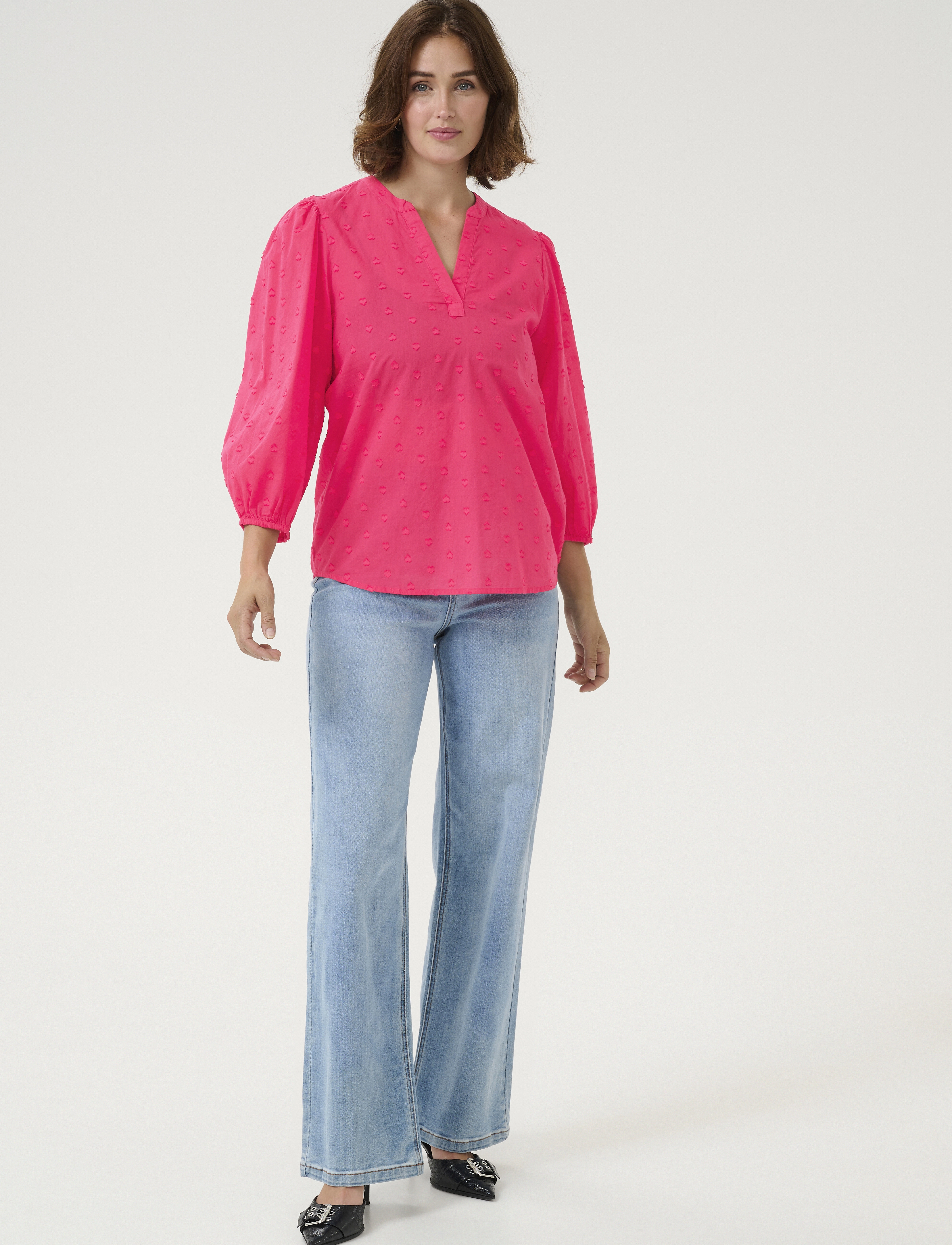 Kaffe - KAjollia Blouse - langærmede bluser - raspberry - 3