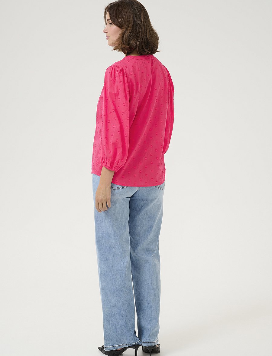 Kaffe - KAjollia Blouse - långärmade blusar - raspberry - 4