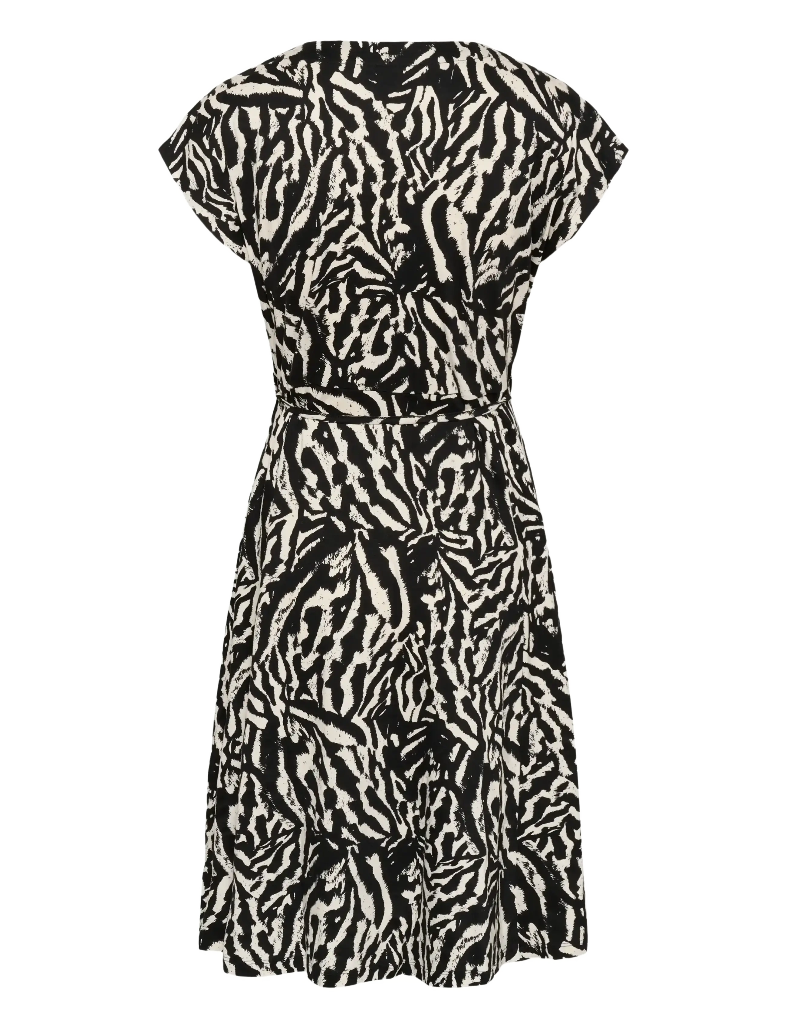 Kaffe - KAbella Jersey Dress - sommarklänningar - black deep/chalk s animal - 2