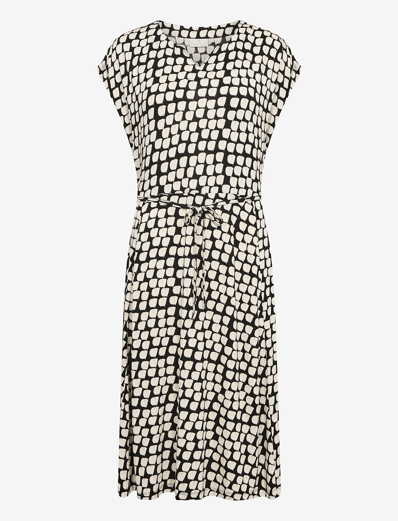 Kaffe - KAbella Jersey Dress - sommarklänningar - black_sand graphic dot - 1