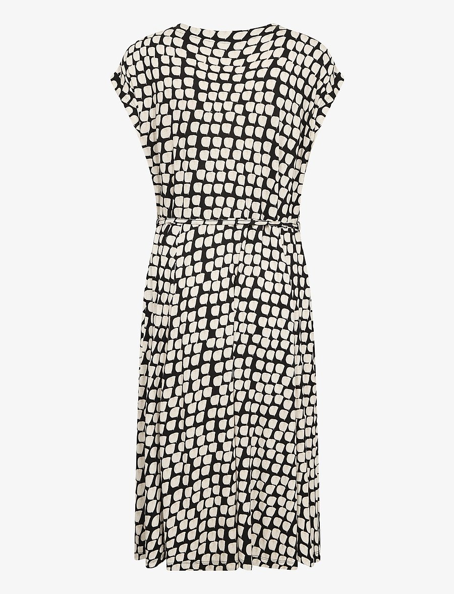Kaffe - KAbella Jersey Dress - suvekleidid - black_sand graphic dot - 2