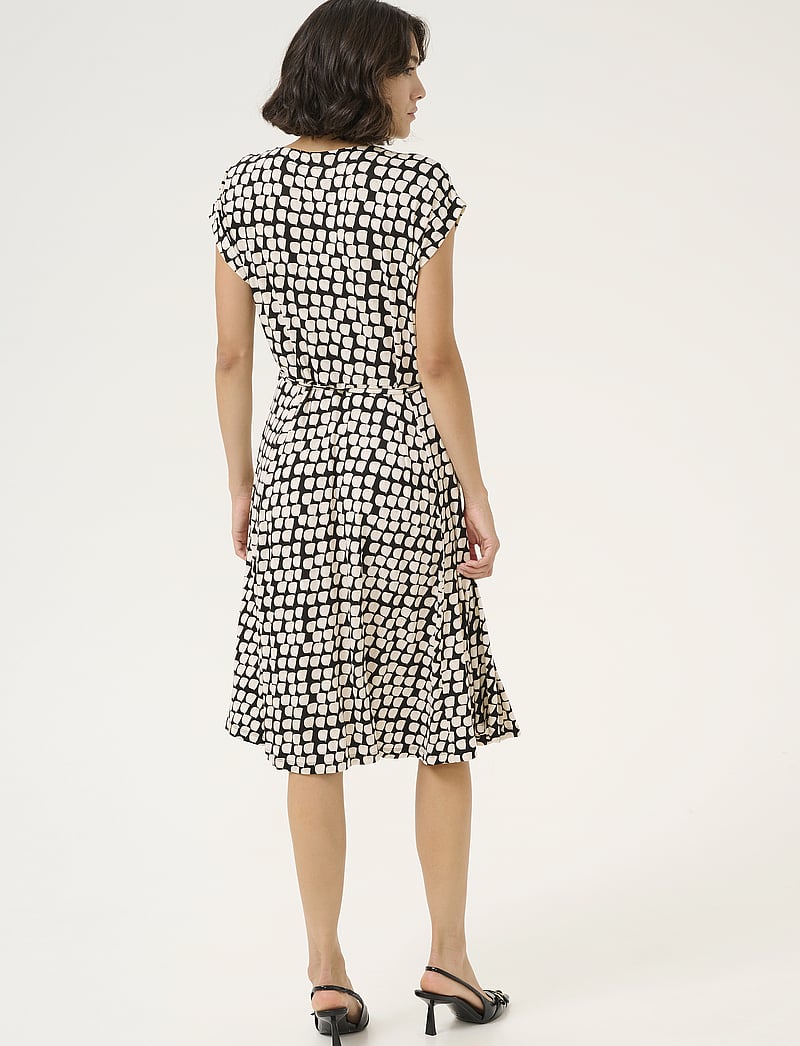 Kaffe - KAbella Jersey Dress - sommarklänningar - black_sand graphic dot - 3