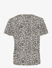 Kaffe - KAbella Jersey Blouse - blouses met korte mouwen - black/chalk graphic dot - 2