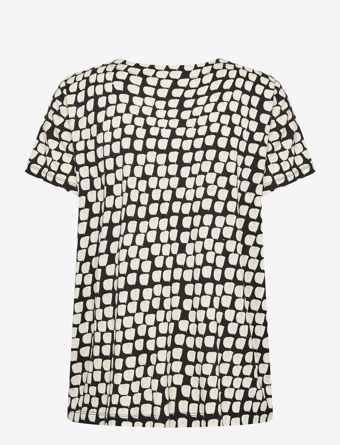 Kaffe - KAbella Jersey Blouse - lühikeste varrukatega pluusid - black_sand graphic dot - 1