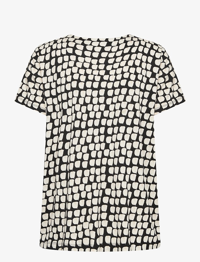 Kaffe - KAbella Jersey T Shirt - lyhythihaiset puserot - black_sand graphic dot - 2