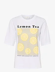 Kaffe - KAdina T-Shirt - lägsta priserna - optical white / yellow lemons - 0